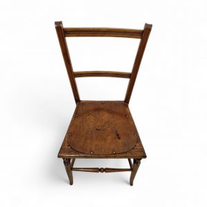 Antique Edwardian Beech Side Chair / c1900 / FREE DELIVERY - Image 3