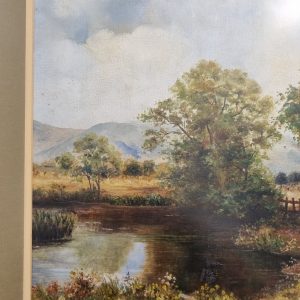 Antique Oil on Canvas Landscape Painting / Early 20th Century / Signed E. Harrison / FREE DELIVERY - Image 5