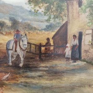 Antique Oil on Canvas Landscape Painting / Early 20th Century / Signed E. Harrison / FREE DELIVERY - Image 3