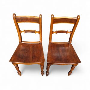 Antique Victorian Set of 6 Oak Dining Chairs Turned Legs / FREE DELIVERY - Image 8