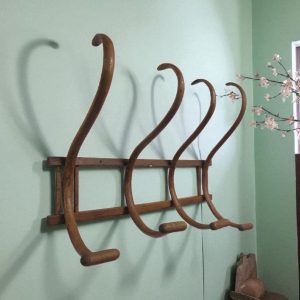 Vintage Bentwood Wall Coat Rack / c.1940s / Hall Hanger / FREE DELIVERY - Image 3