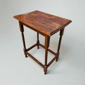 Antique Oak Barley Twist Side Table / c1920 / FREE DELIVERY - Image 8