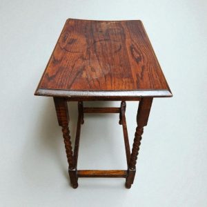 Antique Oak Barley Twist Side Table / c1920 / FREE DELIVERY - Image 5