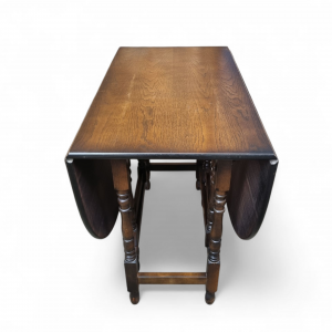 Antique Oak Gateleg Dining Table / c1950 / FREE DELIVERY - Image 7