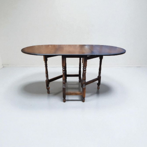Antique Oak Gateleg Dining Table / c1950 / FREE DELIVERY - Image 4
