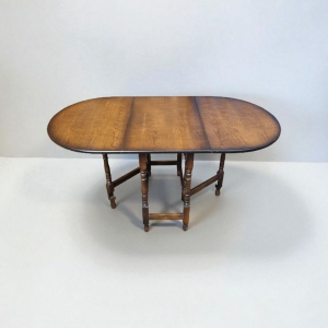 Antique Oak Gateleg Dining Table / c1950 / FREE DELIVERY - Image 3