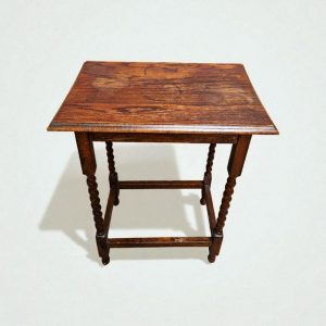 Antique Oak Barley Twist Side Table / c1920 / FREE DELIVERY - Image 4
