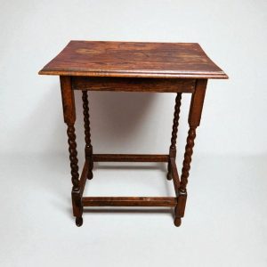 Antique Oak Barley Twist Side Table / c1920 / FREE DELIVERY - Image 1