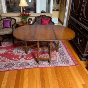 Vintage Oak Drop Leaf Dining Table / Seats 4–6 / c.1960 / FREE DELIVERY - Image 7