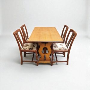 Vintage Oak Dining Chairs / Set of 4 / English Made c.1960 / FREE DELIVERY - Image 10