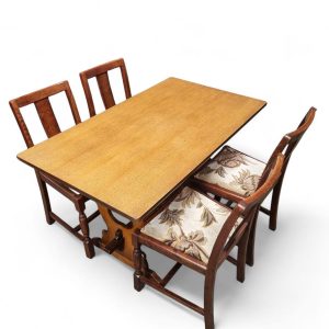 Vintage Oak Dining Chairs / Set of 4 / English Made c.1960 / FREE DELIVERY - Image 8