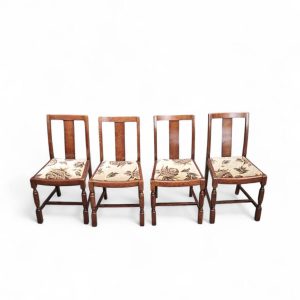 Vintage Oak Dining Chairs / Set of 4 / English Made c.1960 / FREE DELIVERY - Image 7