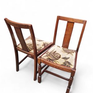 Vintage Oak Dining Chairs / Set of 4 / English Made c.1960 / FREE DELIVERY - Image 4