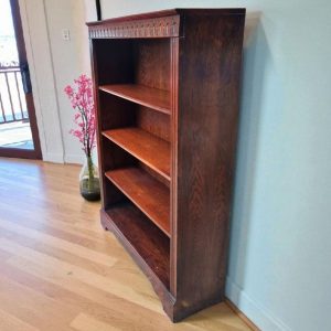 Vintage Solid Oak Bookcase / English Made c.1960 / Adjustable Shelves / FREE DELIVERY - Image 5