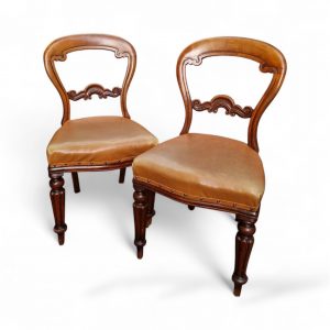 Antique Victorian Balloon Back Dining Chairs / Set of 6 / c.1880 / FREE DELIVERY - Image 12