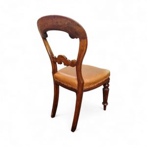 Antique Victorian Balloon Back Dining Chairs / Set of 6 / c.1880 / FREE DELIVERY - Image 4
