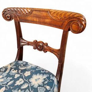 Antique Regency Mahogany Carved Bar Back Chair / c.1820 / FREE DELIVERY - Image 6