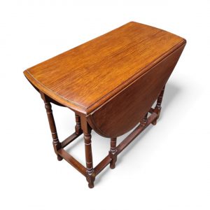 Vintage Oak Drop-Leaf Gateleg Dining Table / c.1940 / FREE DELIVERY - Image 4