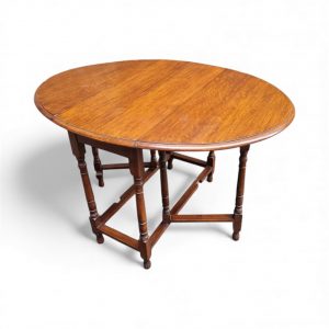 Vintage Oak Drop-Leaf Gateleg Dining Table / c.1940 / FREE DELIVERY - Image 3