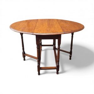 Vintage Oak Drop-Leaf Gateleg Dining Table / c.1940 / FREE DELIVERY - Image 9