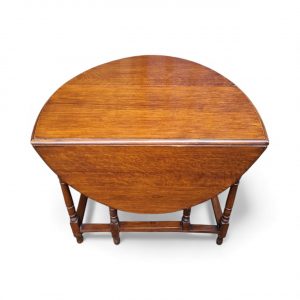 Vintage Oak Drop-Leaf Gateleg Dining Table / c.1940 / FREE DELIVERY - Image 8