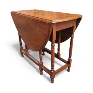 Vintage Oak Drop-Leaf Gateleg Dining Table / c.1940 / FREE DELIVERY - Image 7