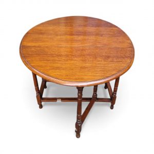 Vintage Oak Drop-Leaf Gateleg Dining Table / c.1940 / FREE DELIVERY - Image 5