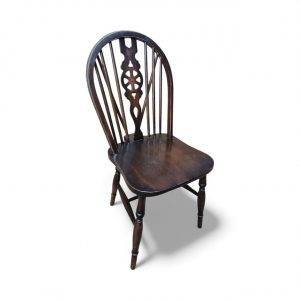 Vintage Wheelback Windsor Dining Chairs / c.1970 / Set of 4 / FREE DELIVERY - Image 10