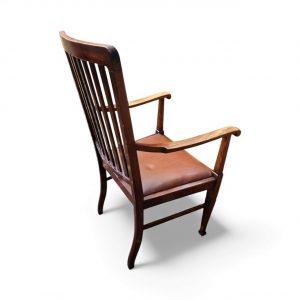 Antique Edwardian Oak Desk Armchair / c.1910 / FREE DELIVERY - Image 6