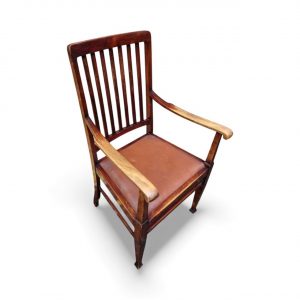 Antique Edwardian Oak Desk Armchair / c.1910 / FREE DELIVERY - Image 4