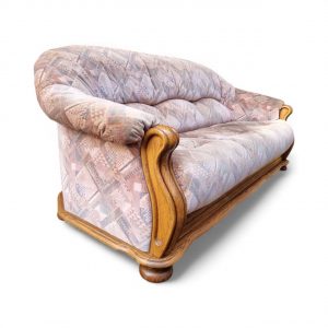 Vintage Belgian Oak Framed Sofa / 1970s / FREE DELIVERY - Image 4