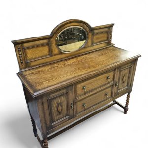 Antique Oak Sideboard with Mirror Back / Early 20th Century / FREE DELIVERY - Image 11