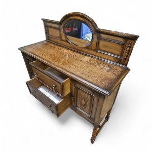 Antique Oak Sideboard with Mirror Back / Early 20th Century / FREE DELIVERY - Image 4