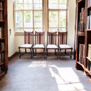 Antique Oak Dining Chairs / Set of 4 / c1930 / FREE DELIVERY - Image 8