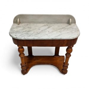 Antique Victorian Marble-Top Console Table / 19th Century - Image 9