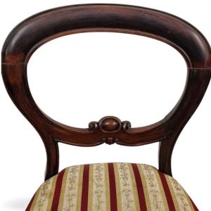 Antique Victorian Mahogany Balloon-Back Chair / c.1880 / FREE DELIVERY - Image 8