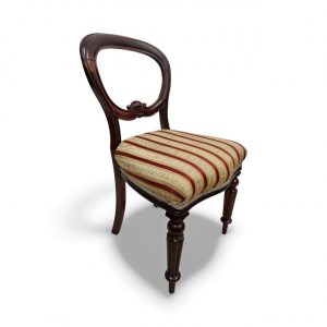 Antique Victorian Mahogany Balloon-Back Chair / c.1880 / FREE DELIVERY - Image 4