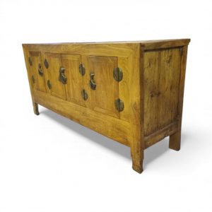 Vintage Wooden Sideboard Oriental Style / Brass Hardware /c 1950 / FREE DELIVERY - Image 3