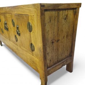 Vintage Wooden Sideboard Oriental Style / Brass Hardware /c 1950 / FREE DELIVERY - Image 8