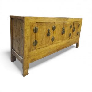 Vintage Wooden Sideboard Oriental Style / Brass Hardware /c 1950 / FREE DELIVERY - Image 6