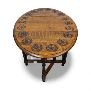 Antique Carved Oak Gateleg Drop-Leaf Table / c.1930 / FREE DELIVERY - Image 10