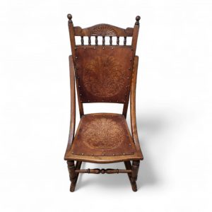 Antique Edwardian Century Beech Floral Occasional Rocking Chair / FREE DELIVERY - Image 6