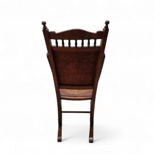 Antique Edwardian Century Beech Floral Occasional Rocking Chair / FREE DELIVERY - Image 4