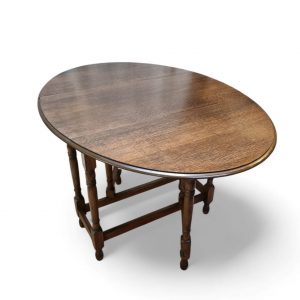 Vintage Oak Dining Table / Drop-Leaf / 1970s / FREE DELIVERY - Image 8