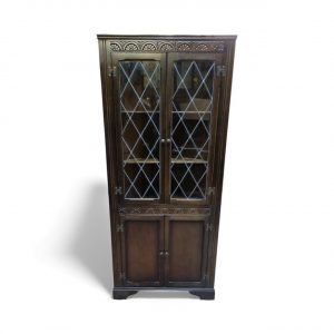 Vintage Oak Corner Cabinet / Priory Oak / 1970s / FREE DELIVERY - Image 1