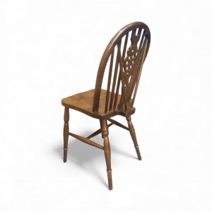 Vintage Wheelback Windsor Dining Chairs / Set of 4 / 1970s / FREE DELIVERY - Image 9