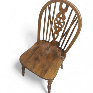 Vintage Wheelback Windsor Dining Chairs / Set of 4 / 1970s / FREE DELIVERY - Image 5