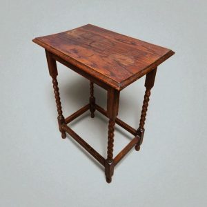 Antique Oak Barley Twist Side Table / c1920 / FREE DELIVERY - Image 2