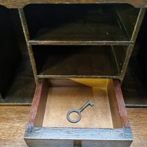 Vintage Oak Bureau / Original Key / 1970s / FREE DELIVERY - Image 5