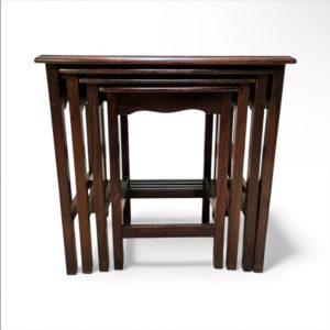 Vintage Mid-Century Set of Four Nesting Tables / c. 1960 / Solid Wood / FREE DELIVERY - Image 10